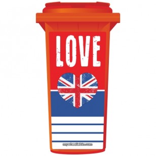 Love Great Britain Wheelie Bin Sticker Panel